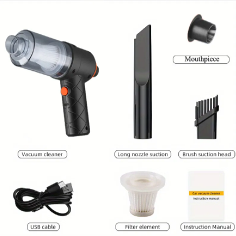 Portable Cordless Car Vacuum Cleaner High Power Suction
